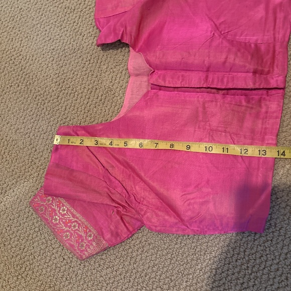 Pink Brocade Silk Saree - Picture 7 of 7